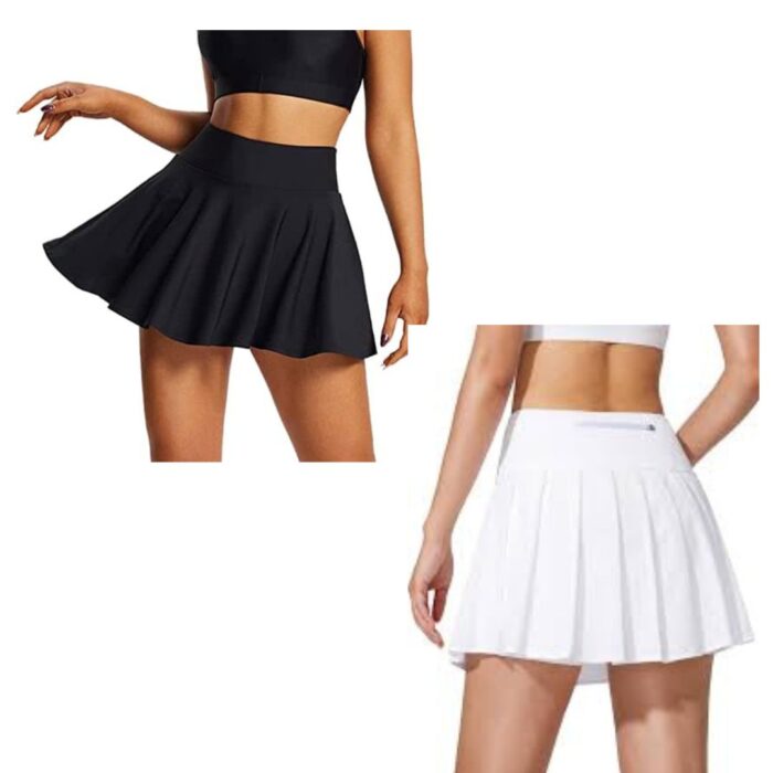 Falda de Tenis Plisada de cintura alta con Bolsillos