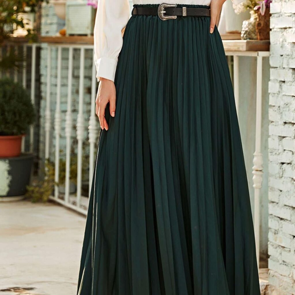 Faldas plisadas largas de Cintura Alta