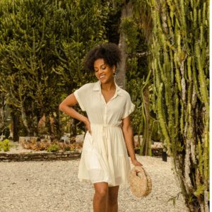 Vestido manga corta